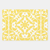 Yellow Azulejos Portugiesisches Mittelmeer Geschenkpapier Set (Vorderseite 3)