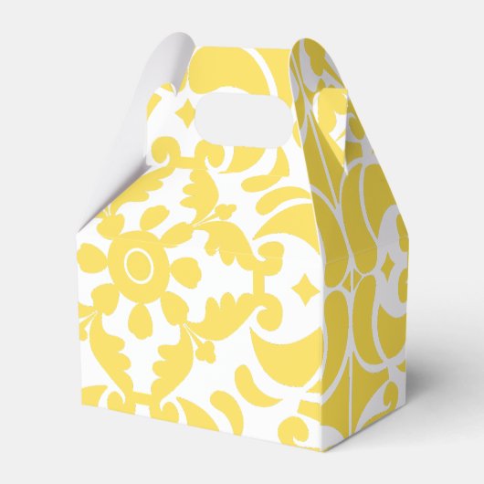 Yellow Azulejos Portugiesisches Mittelmeer Geschenkschachtel (Rückseite)