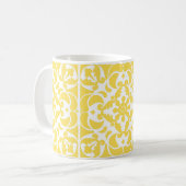 Yellow Azulejos Portugiesisches Mittelmeer Kaffeetasse (Vorderseite Links)