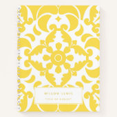 Yellow Azulejos Portugiesisches Mittelmeer Notizblock (Vorderseite)