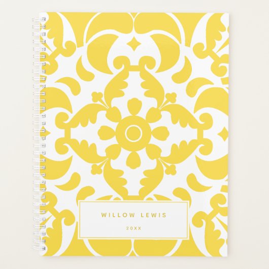 Yellow Azulejos Portugiesisches Mittelmeer Planer (Vorderseite)