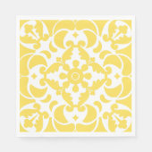 Yellow Azulejos Portugiesisches Mittelmeer Serviette (Vorderseite)