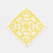Yellow Azulejos Portugiesisches Mittelmeer Serviette (Ecke)