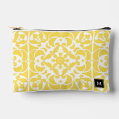 Yellow Azulejos Portugiesisches Mittelmeer Zubehörtasche (Vorderseite)