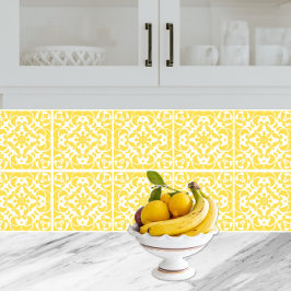 Yellow Azulejos Portuguese Spanish Mediterranean Fliese