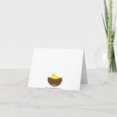 Yellow Baby Birds Nest Danke Note Card (Rückseite)