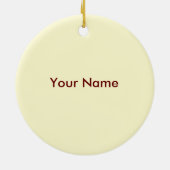 Yellow Baby Buggy Keramik Ornament (Hinten)