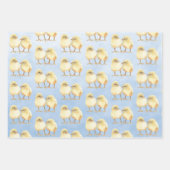 Yellow Baby Chickadee Birds Gender Neutral Baby Geschenkpapier Set (Vorderseite)
