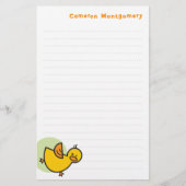 Yellow Baby Duck Green Dot Kid's Vielen Dank Briefpapier (Vorderseite)