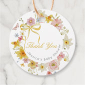 Yellow Baby in Bloom Bow Vielen Dank Geschenkanhänger (Vorderseite)