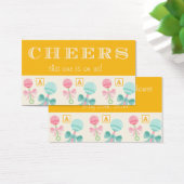 Yellow Baby Rattle Baby Shower Drink Ticket (Schreibtisch)