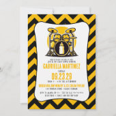 Yellow Baby Rock Baby Dusche Einladung (Vorderseite)