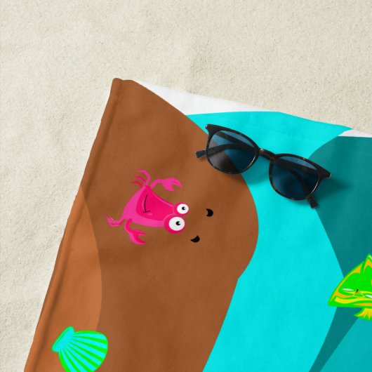 Yellow Baby Shark and Friends doo doo doo Strandtuch (Beispiel)