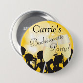 Yellow Bachelorette Diva Girls Night Button (Vorne & Hinten)