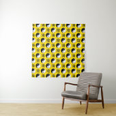 Yellow Background Chinesisches Yinyang-Muster Wandteppich (Beispiel)