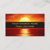 Yellow Ball Reflection Church Pastor QR Code Visitenkarte (Vorderseite)