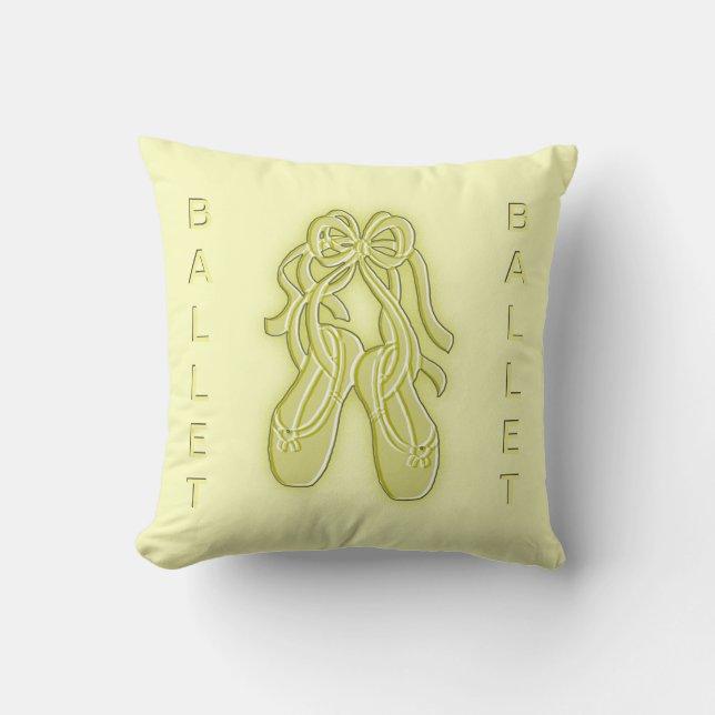 Yellow Ballet Slippers American Mojo Pillow Kissen (Vorderseite)