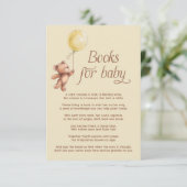 Yellow Balloon Teddy Bear Books for Baby Begleitkarte (Stehend Vorderseite)