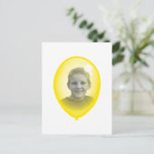 Yellow Balloon Template Postkarte (Stehend Vorderseite)