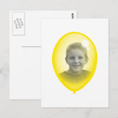 Yellow Balloon Template Postkarte (Vorne/Hinten)