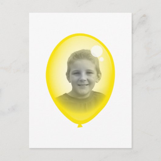 Yellow Balloon Template Postkarte (Vorderseite)