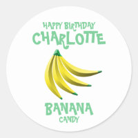Yellow Banana Candy Happy Birthday