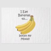 Yellow Banana Fruit Boost My Mood Funny Seidenpapier (Vorderseite)