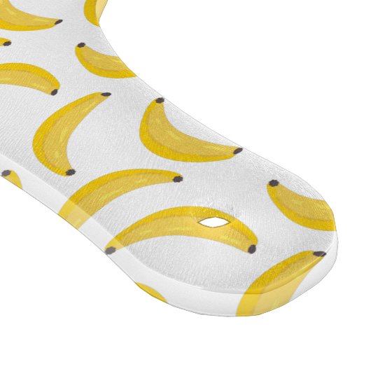 Yellow Banana Illustration Fun Fruit Pattern Schneidebrett (Ecke)