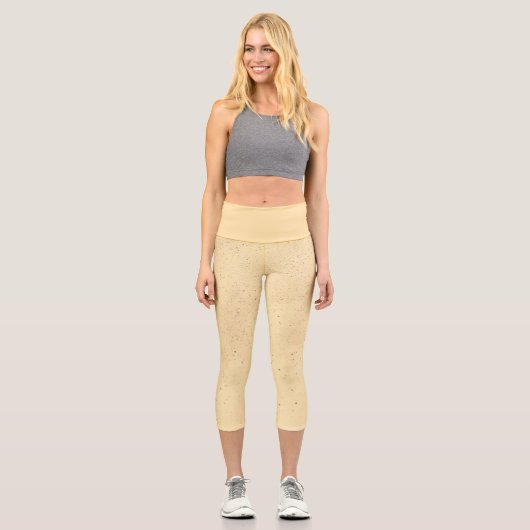 Yellow Banana Sand Capri Leggings (Vorderseite)