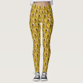 Yellow Bananas Muster Funny Leggings (Vorderseite)