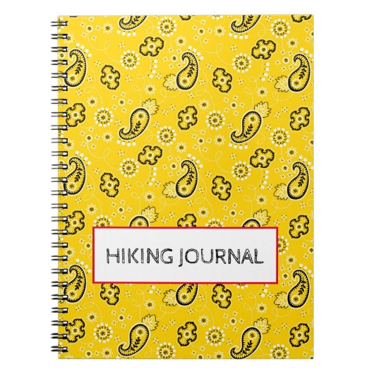 Yellow Bandana Adventure Custom Wanderjournal Fun Notizblock (Vorderseite)