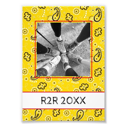 Yellow Bandana Adventure Foto Spaß (Vorne)