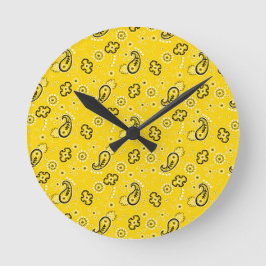 Yellow Bandana Adventure-Wohngestaltung Runde Wanduhr