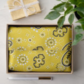 Yellow Bandana Modern Cowboy Cowgirl Fun Seidenpapier (Geschenk)