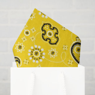 Yellow Bandana Modern Cowboy Cowgirl Fun Seidenpapier