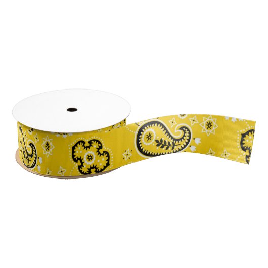 Yellow Bandana Modern Cowboy Gift Wrap Ripsband (Spule)