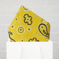 Yellow Bandana Muster Moderner Cowboy Spaß