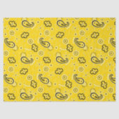Yellow Bandana Muster Moderner Cowboy Spaß Seidenpapier (Vorderseite)