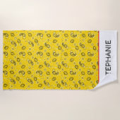 Yellow Bandana NAME Black Red White Fun Strandtuch (Vorderseite)