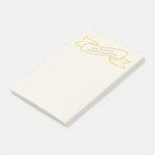 Yellow Banner Violet Purple Personalized Name Post-it Klebezettel (angewinkelt)