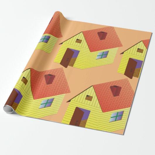 Yellow Barn House Geschenkpapier (Ungerollt)