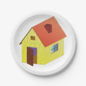 Yellow Barn House Pappteller (Vorderseite)