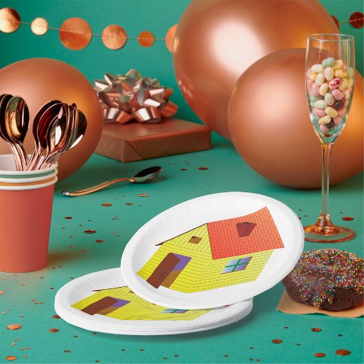 Yellow Barn House Pappteller