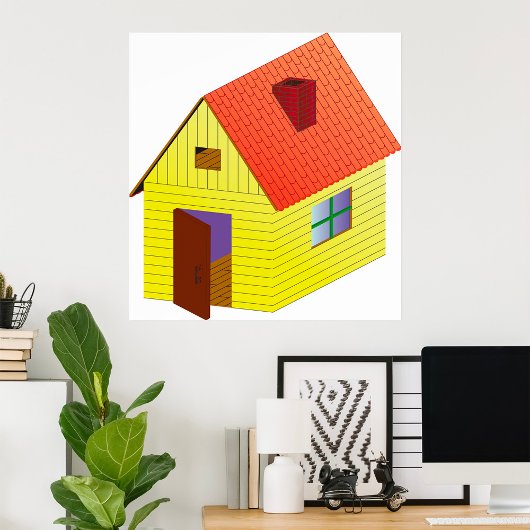 Yellow Barn House Poster