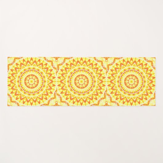 Yellow Base Mandala Yogamatte (Vorderseite (Horizontal))
