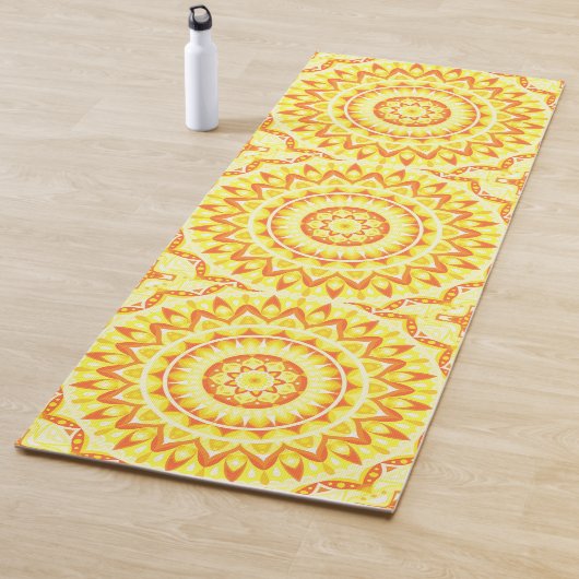 Yellow Base Mandala Yogamatte (Beispiel)