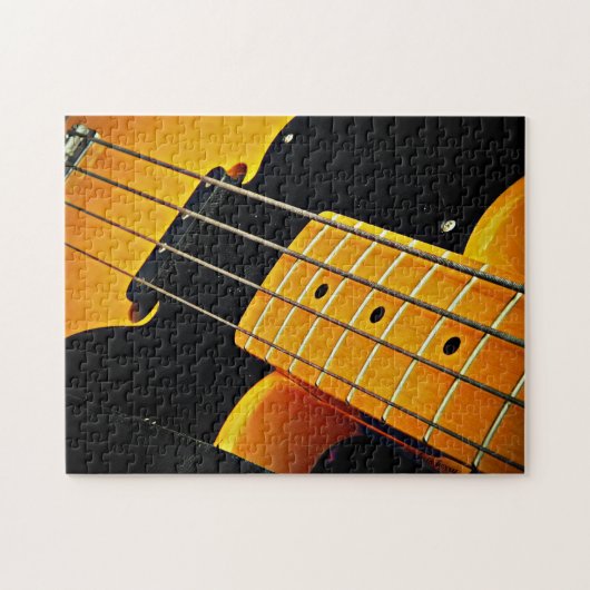 Yellow Bass Guitar Puzzle (Horizontal)