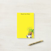 Yellow Beach Fun Post-it Klebezettel (Auf Schreibtisch)