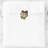 Yellow Beängstigend Jester Runder Aufkleber (Tasche)