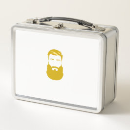 Yellow Beard Metal Lunch Box